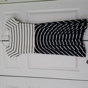 Loft XS Black & White Dress